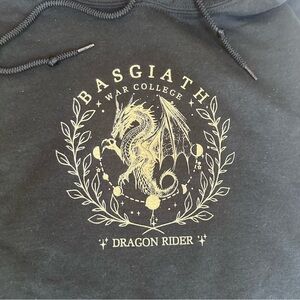 Fourth Wing GILDAN Black Hoodie Medium NWT